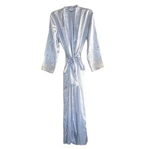 Natori Satin Robe Periwinkle / purple / gray Lightweight Loungewear Small